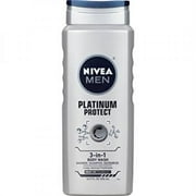 NIVEA Men Platinum Protect 3-in-1 Body Wash 16.9 Fluid Ounce