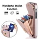 thumbnail image 5 of Desiderio Funda para teléfono Funda de piel tipo cartera compatible con tarjetero, dorado, 5 of 5
