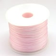 thumbnail image 1 of 1 rollo de hilo de nailon con forma de cola de rata, cordón satinado rosa perlado de 1,5 mm, 100 yardas/rollo (300 pies/rollo), 1 of 1
