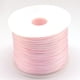 thumbnail image 1 of 1 rollo de hilo de nailon con forma de cola de rata, cordón satinado rosa perlado de 1,5 mm, 100 yardas/rollo (300 pies/rollo), 1 of 1