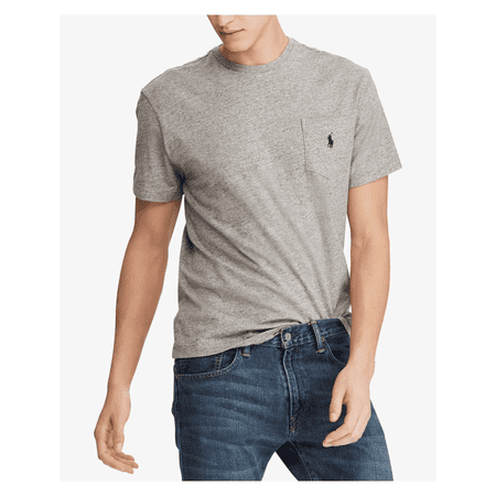 Polo Ralph Lauren Men's Classic Fit Crew Neck Pocket T-Shirt Gray Heather Size L