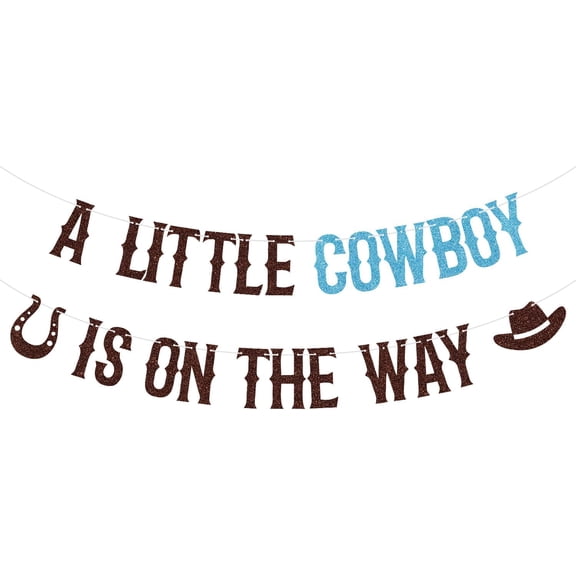 A Little Cowboy is on the Way Banner, It's A Cowboy, Cowboy Baby Shower Decor, Western Rodeo Baby Shower/Gender Reveal Party Decorations