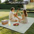 thumbnail image 4 of Sage Green Ombre Outdoor Rug for Patio/Deck/Porch, Non-Slip Large Area Rug 4 x 6 Ft, Farmhouse Stripes Modern Abstract Art Indoor Outdoor Rugs Washable Area Rugs, Reversible Camping Rug Carpet Runner, 4 of 8