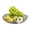White L, variant on KGJQ Plastic Fruit Bowl with Gold Trim, Clear Fruit Basket, Modern Decorative Serving Bowl for Kitchen Counter, Dining Room, Coffee Table