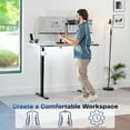 thumbnail image 3 of VIVO Electric 60” x 24” Stand Up Desk, White Marble Dry Erase Top, Black Frame, 3 of 8