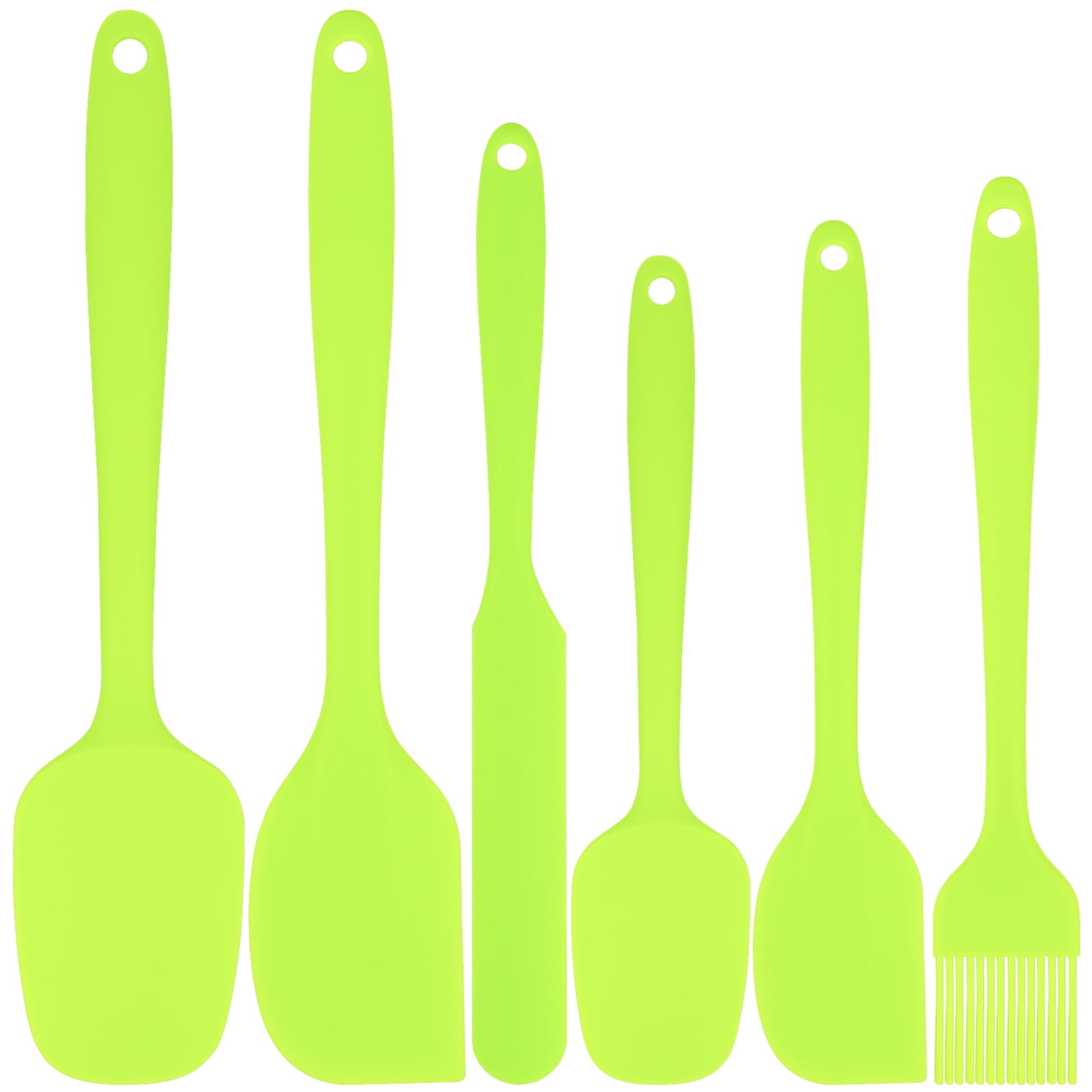 Taihexin Silicone Spatula Set of 6, Food Grade Rubber Spatulas and Cooking  Utensils, Heat-Resistant Kitchen Non Stick Utensils for Cooking, Baking