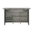 thumbnail image 6 of Pemberley Row Engineered Wood Gray Driftwood Bar Unit Rectangular 70.75"W Unassembled, 6 of 7