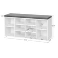 thumbnail image 2 of VASAGLE Shoe Bench, Storage Bench, Shoe Rack Bench, 10 Compartments, 2 of 5