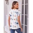 thumbnail image 6 of Zeagoo Women Casual T-Shirts Loose Petal Short Sleeve Tops Tunic Babydoll Floral Printed Flowy Summer Blouses, 6 of 6