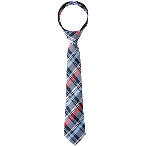 Spring Notion Boys Tartan Plaid Woven Zipper Tie