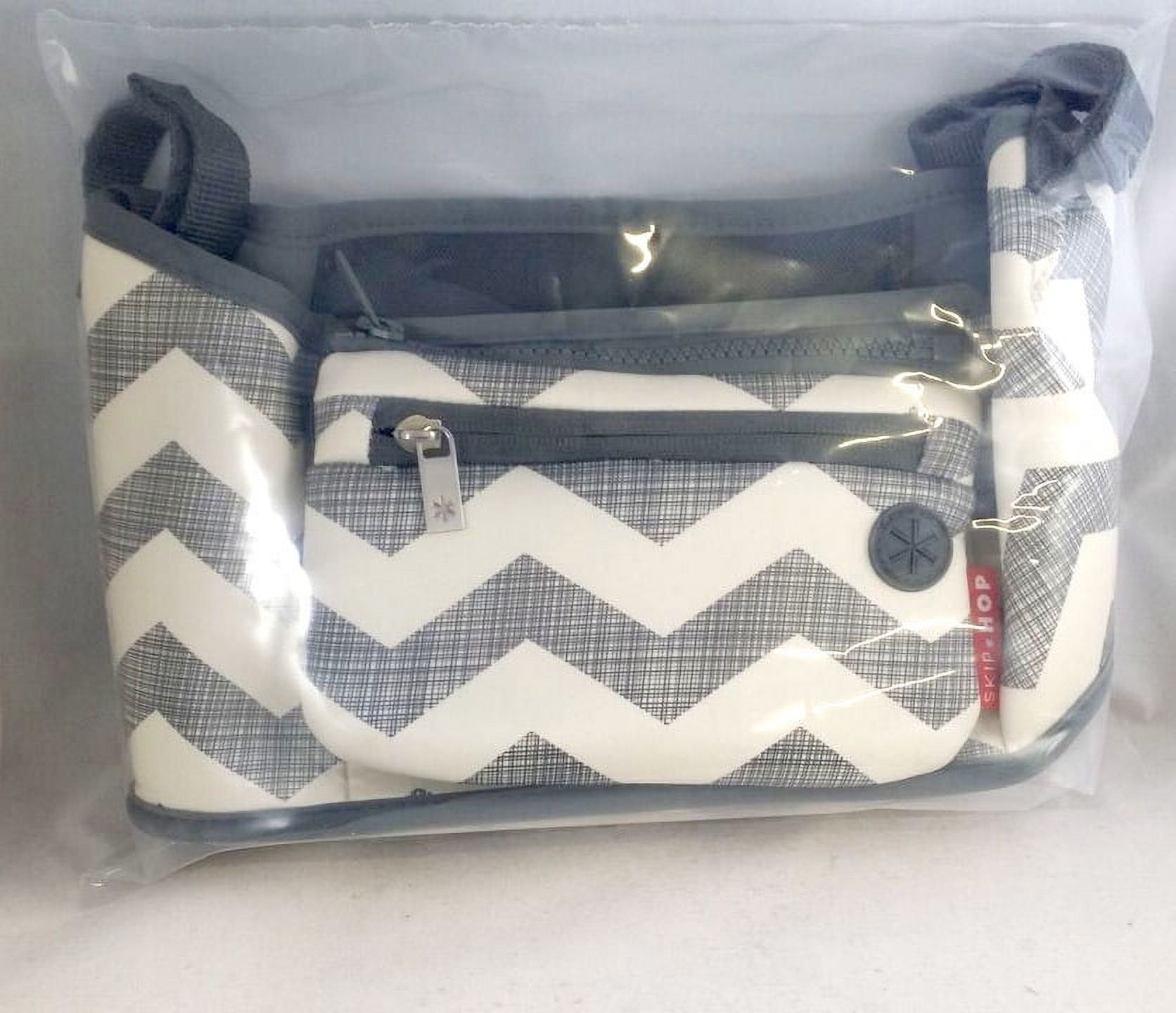 Skip Hop Grab-and-Go Stroller Organizer, Universal Fit, Chevron -Grey/Off White