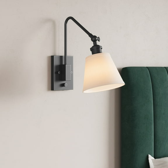 Millennium Lighting  Elane 1 Light Swing Arm Sconce Matte Black