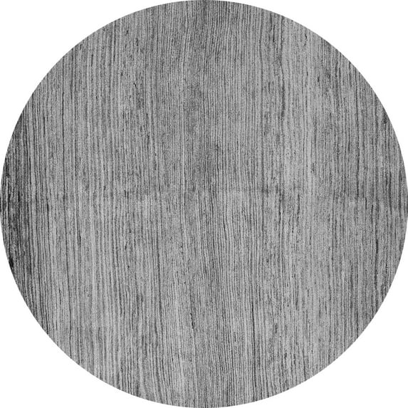 Ahgly Company Indoor Round Abstract Gray Modern Area Rugs, 4' Round