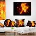 thumbnail image 3 of Designart Abstract Running Fire Horse - Animal Throw Pillow - 18x18, 3 of 4