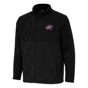Men's Antigua Black Columbus Blue Jackets Daily Fused Full-Zip Jacket