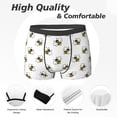 thumbnail image 2 of Mens Underwear, Bee print B Sexy Mens Underwear Boxer Briefs, Breathable Boxer Briefs for Men, 2 of 5