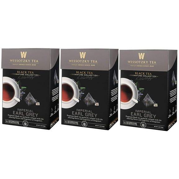 Wissotzky Tea, Signature Collection, Imperial Earl Grey, 16 Count Pack of 3