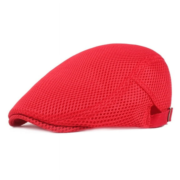 New Fashion Summer Men Hats Breathable Mesh Newsboy Caps Outdoor Sun Hats Flat Cap Adjustable Caps Gorras Berets for Father Gift Mesh Summer Hat Adjustable Newsboy Beret Ivy Cap Cabbie Flat Cap