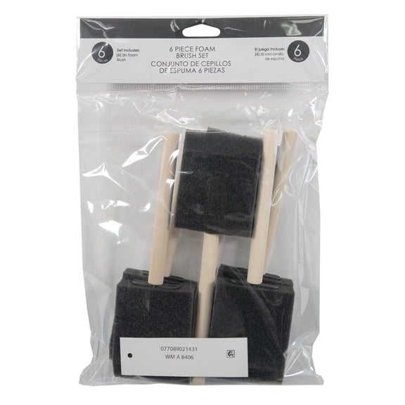 2" Foam Brush Set 6-Pack