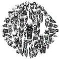 thumbnail image 2 of 35pcs Horror Stickers Skull Stickers Gothic Stickers Undead Stickers for Laptops Suitcases Notebooks, 2 of 9