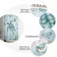 thumbnail image 5 of Small Stall Shower Curtain 36x72 Inch Narrow Half Size Coastal Turtle Bath Curtains Bathroom Decor Beach Nautical Seashells Seaweed Coral Waterproof Fabric Shower Curtain Set with Hooks 36 Inch, 5 of 6