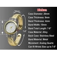 thumbnail image 4 of Blekon Collections Analog Quartz Womens 26mm Twisted Designed Bangle Watch, 4 of 5