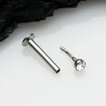 thumbnail image 3 of Basic Gem Ball Top Threadless Push-In Steel Labret, 3 of 4