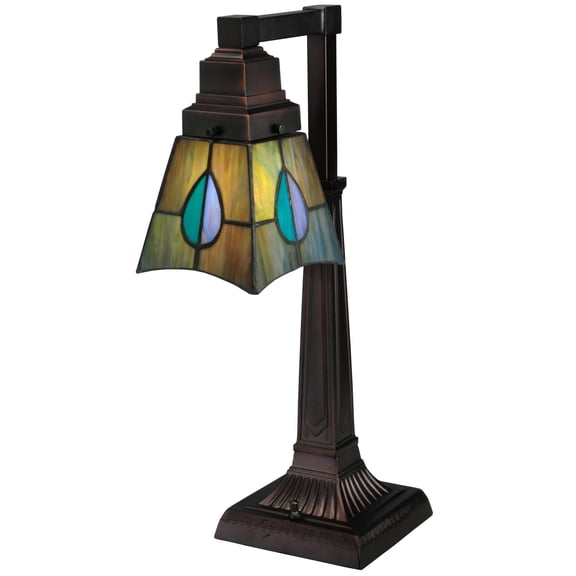 Meyda Tiffany 27637 Stained Glass / Tiffany Accent Desk Lamp From The Mackintosh Bungalow