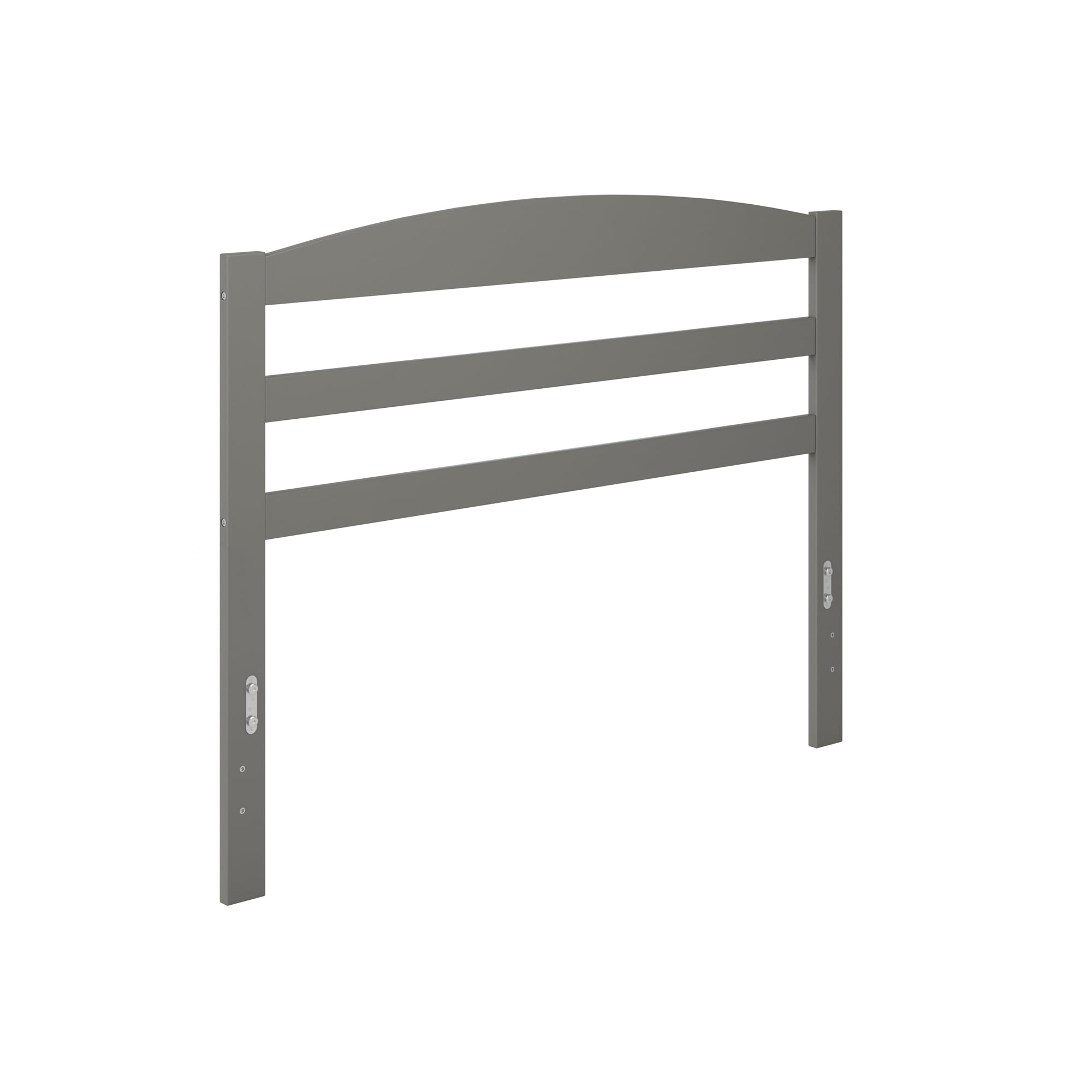 AFI Warren Arched Slatted Wood Headboard with 2 USB Ports, Full, Grey