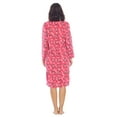 thumbnail image 3 of Casual Nights Women's Printed Fleece Snap-Front Lounger House Dress, 3 of 3