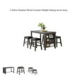 thumbnail image 2 of 5-Piece Domine Wood Counter Height Dining set in Gray, 2 of 11