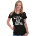 thumbnail image 4 of Weapons of Mass Seduction Joke Womens Fitted Plus Size Graphic Tee Brisco Brands 2X, 4 of 5