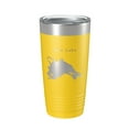 thumbnail image 1 of Bow Lake Map Tumbler Travel Mug Insulated Laser Engraved Coffee Cup New Hampshire 20 oz Yellow, 1 of 1