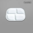 thumbnail image 2 of Binwennn Heat Imitation Porcelain Compartment Fast Food Trays Specifically Designed For School And Unit Canteens Commercial Grade Tableware Small round Dining Set Table Small Dining Table Set for 6, 2 of 4