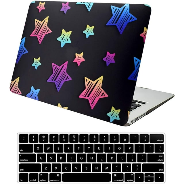 Compatible avec MacBook Pro 13 Pouces Étui 2015 2014 2013 Fin 2012 Ancienne Version (Modèles : A1502 & A1425) avec Écran Retina, Coque Rigide en Plastique Protectrice & Protection de Clavier, Étoile