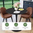 thumbnail image 3 of MAYEERTY 31.5" Black Small Round Dining Tulip Table, Wood Top, Metal Base, Functional for 2-4 Gatherings, 3 of 5