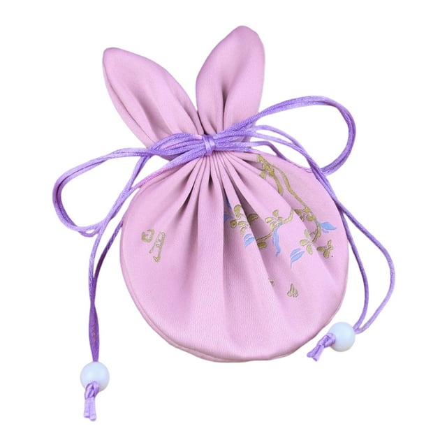 keepw Sac à Cordon Sacs à Bijoux Brodés Sacoche de Parfum Multifonctionnelle Décorative pour la Maison Mariage Grand Application Rouge Rose