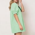 thumbnail image 5 of Arlun Womens Plaid Summer Mini Dresses Loose Comfort Fit Bow Square Neck Puff Sleeve Short Dress Trendy Lightweight Breathable Going out Dresses Streetwear Green XL, 5 of 7