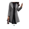 thumbnail image 3 of Sonducket Los abrigos de las mujeres del otoño invierno del poliéster se mantienen cómodos y de moda con la chaqueta de la capa de las mujeres Abrigos y chamarras gris S, 3 of 5