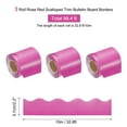 thumbnail image 2 of Uxcell 3 Roll 10 m Card Stock Bulletin Board Border Scalloped Border for Classrooms Homes Decoration Rose Red, 2 of 7