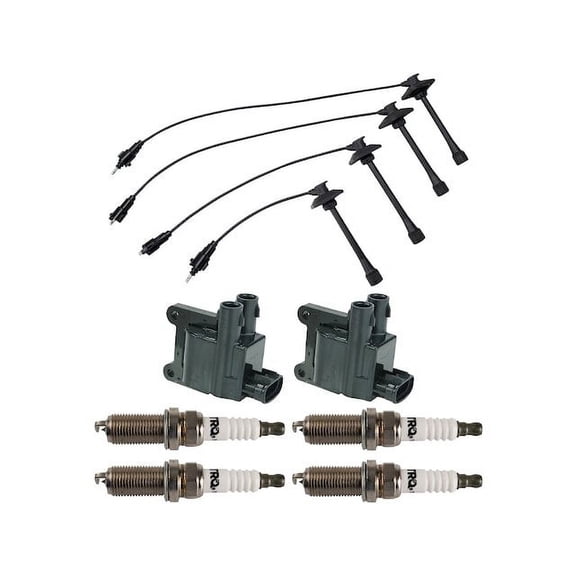 Ignition Coil Spark Plug and Wire Set 7 Piece - Compatible with 1998 - 2000 Toyota RAV4 2.0L 4-Cylinder 1999