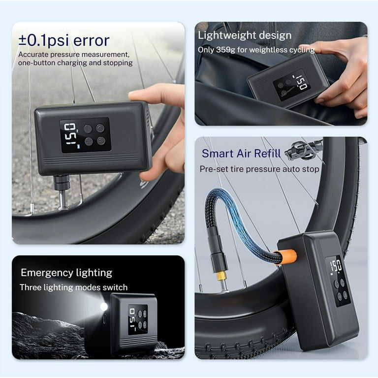 Trek Air Rush Electric Pump, Mini Electric Bike Pump, 150 Psi High