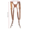 thumbnail image 3 of Adjustable Dual Leather Rivet Double Shoulder Digital Camera Shoulder Strap Harness Accessory, 3 of 5