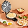 thumbnail image 5 of Infuse 9" Nonstick Electric Quesadilla Maker 6-Wedges with Lid Latch Lock, Black, 5 of 9