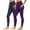 Purple, variant on BLTIBY 2PC Women's Yoga Pants High Waist Solid Colour Tummy Control Leggings with Pockets Workout Tight Athletic Trousers 2025 Multicolor XXL