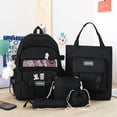 thumbnail image 4 of Conjunto de cinco piezas de mochila para estudiantes de secundaria de gran capacidad con combinación de colores de estilo coreano para niñas, 4 of 6