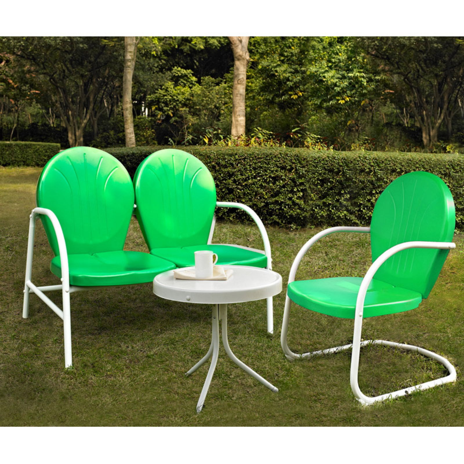Crosley Furniture Griffith 3Piece Metal Outdoor Conversation Seating