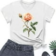 thumbnail image 5 of Womens T-shirts Short Sleeve Round Neck Floral Print T-shirt Multicolor XXL, 5 of 5