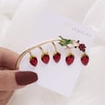 thumbnail image 3 of Beetle Bud Brooches Ladybug Ladybug on Branch White Pink Flower Leaves Pins Enamel Plant Brooch Jewelry for Women, 3 of 3