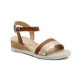 thumbnail image 1 of Sandalia Casual Doble Tira Brillante Abierta Color Camel beige 22.5, 1 of 7